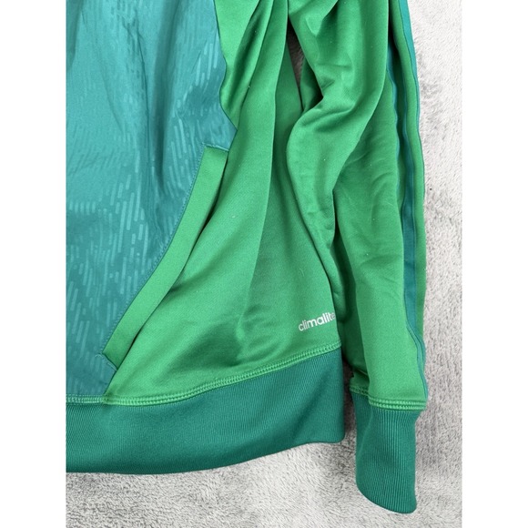 Adidas Climalite Satin Full Zip Track Jacket Men's Size Large Green - Picture 3 of 10